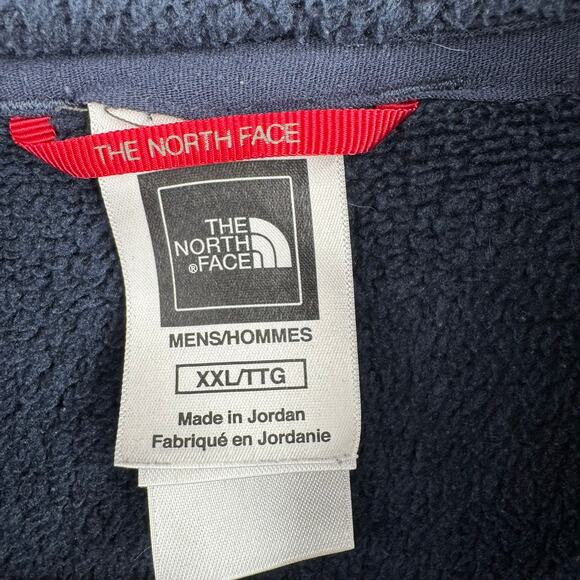 The North Face Full Zip Terry Fleece Jacket Mens XXL Navy Blue - Picture 8 of 13